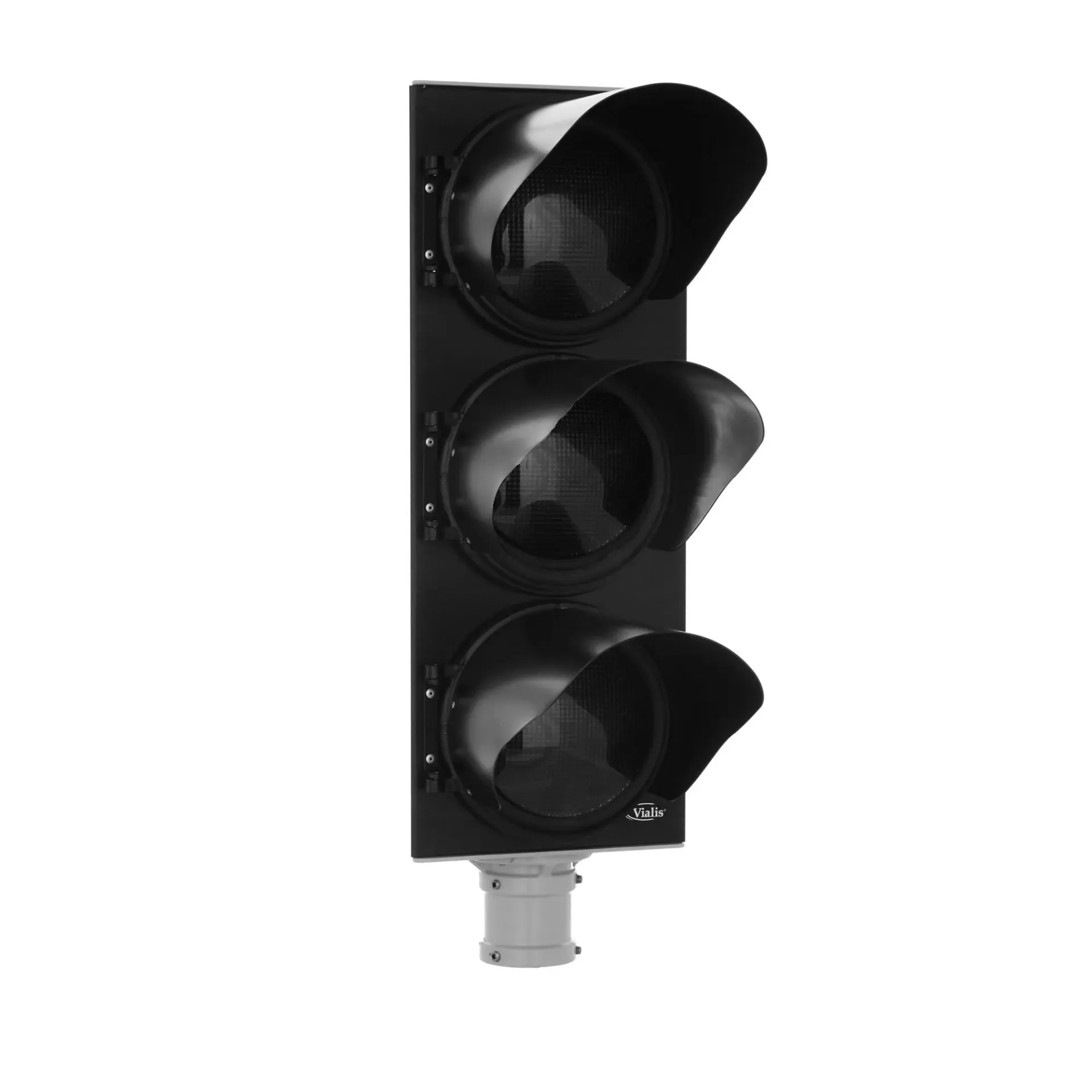 Classic lege behuizing 3-lichter Ø300 mm (Zwart RAL9005, Aan Neig, 120 mm kort)