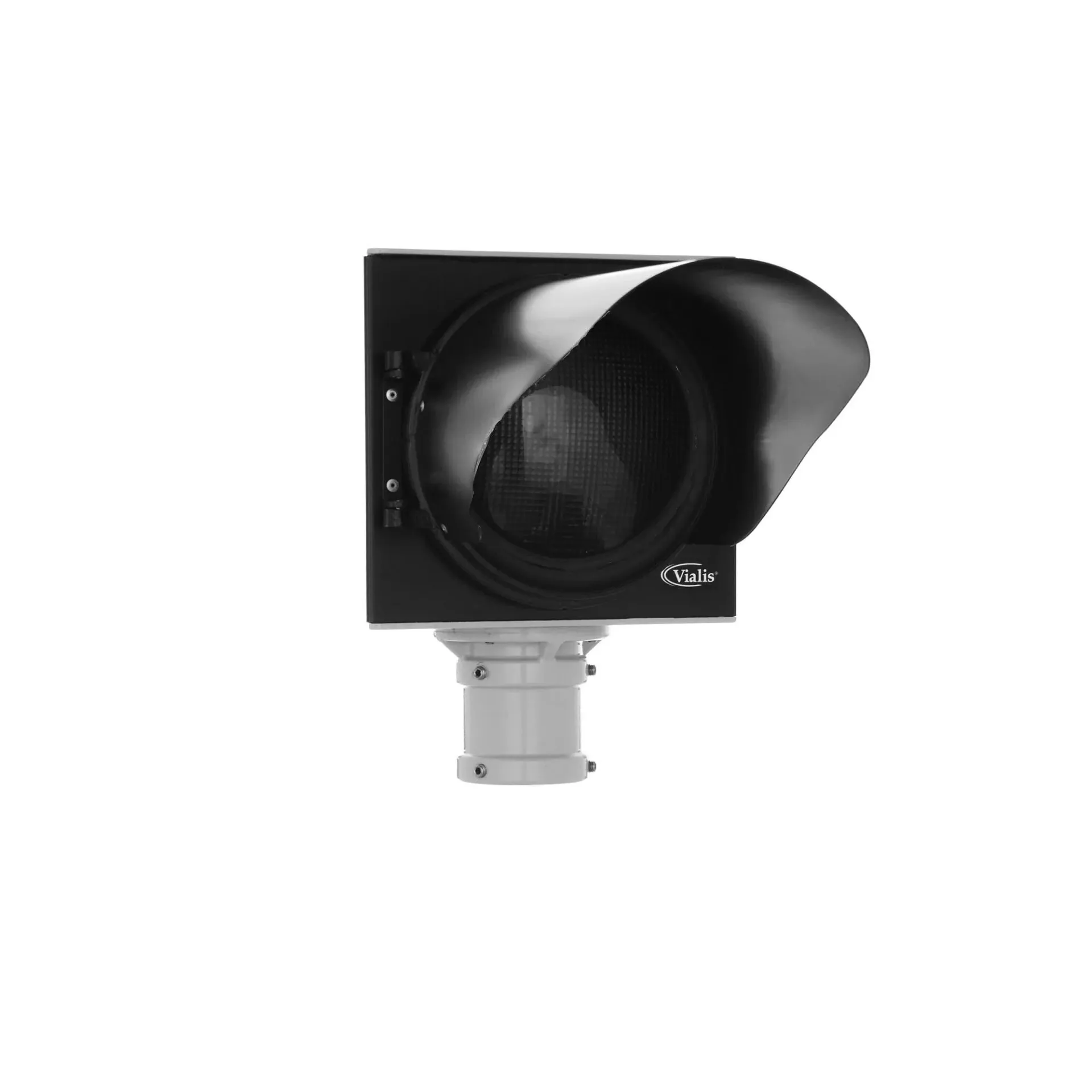 Classic lege behuizing 1-lichter Ø200 mm (Zwart RAL9005, Aan Neig, 100 mm kort)
