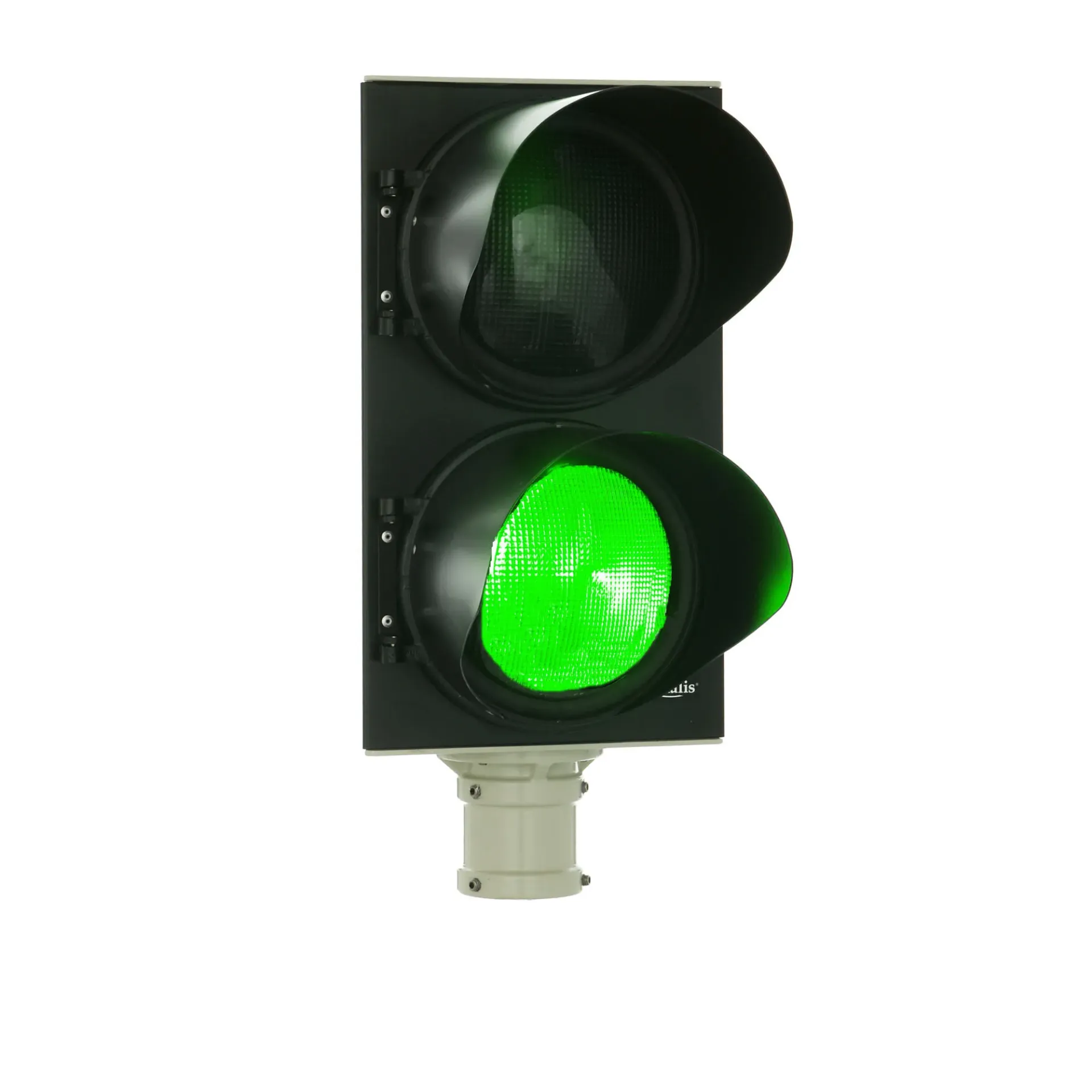 LED 2 Classic 2-lichter Ø300 mm (Zwart RAL9005, Aan Neig, Rood-Groen, Geen (Volle Lens), 120 mm kort)