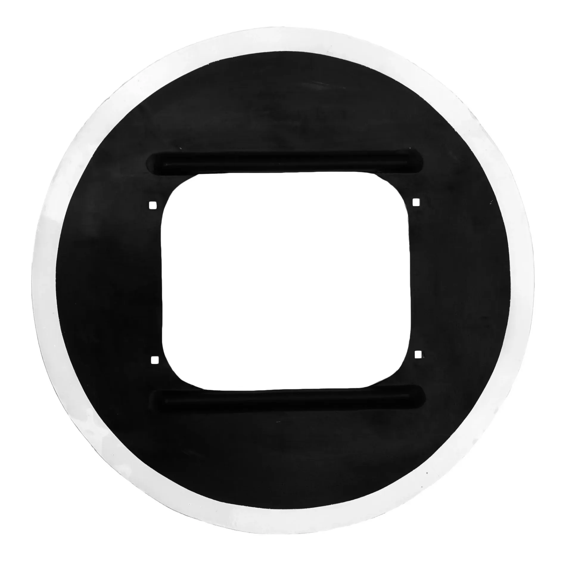 [620311] Achtergrondschild Classic 1- lichter Ø300 mm (Zwart RAL9005, Witte bies)