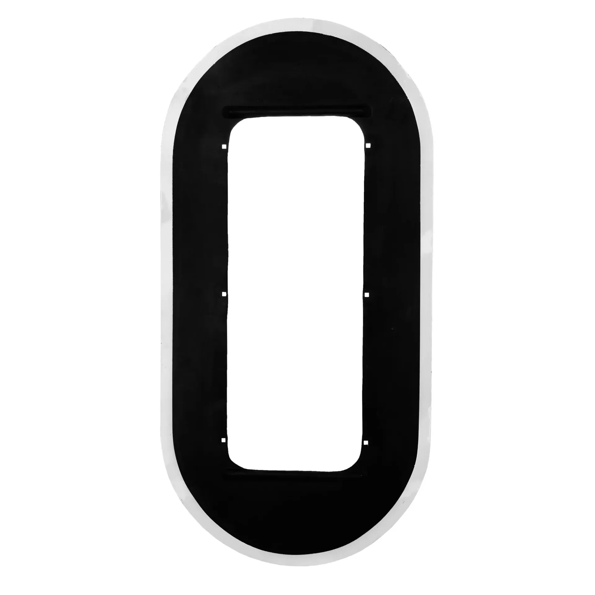 [620231] Achtergrondschild Classic 3-lichter Ø200 mm (Zwart RAL9005, Witte bies)