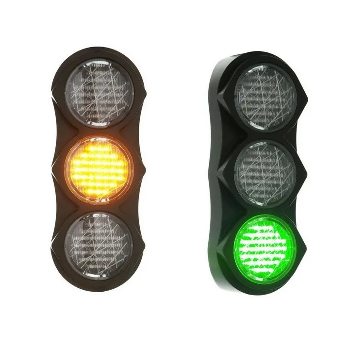 [639432] Secundaire lantaarn 3-lichter (exclusief sjablonen) (42V, Rood-Geel-Groen)